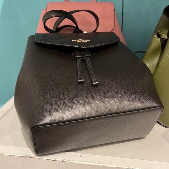 Kate Spade Lizzie Medium Flap Backpack Black - Picture 11 of 16